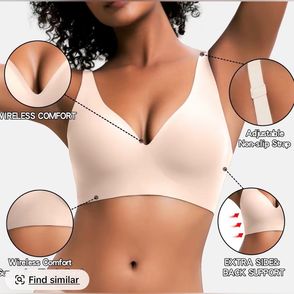 NWT VR Comfy Jelly Wireless Push-up Bra